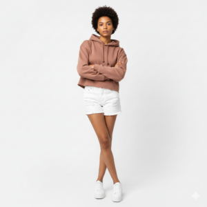 Amara Loungewear™ Cropped Hoodie Dress