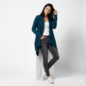 Kinetic Drape™  Asymmetrical Hem Cardigan