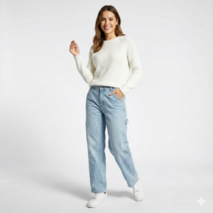 Linear Theory™  Straight-Leg Loose Jeans