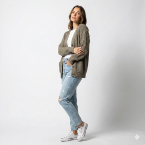 The Daily Uniform™ Buttoned  Knit Cardigan
