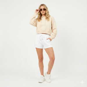 Kinetic Threads™ Oversized Cropped Hoodie