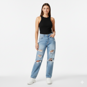Deconstructed Code™  Destroyed Loose Jeans