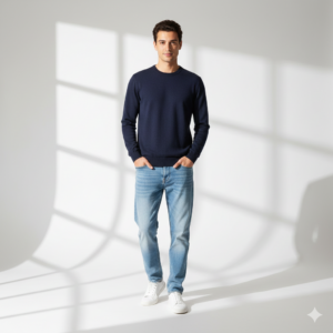 AuraWool™ Merino Wool Crewneck Sweater