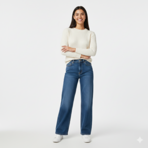 UrbanVibe™ High-Waisted Wide-Leg Jeans