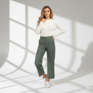 CropCouture™ Wide-Leg Cropped Trousers